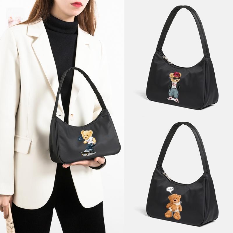 Evening Bags 2022 Cute Bear Print Underarm Shoulder Shopping Hand Bag Women Totes Handle Female Subaxillary Clutch, Black
Evening Bags 2022 Cute Bear Print Underarm Shoulder Shopping Hand Bag Women Totes Handle Female Subaxillary Clutch, Black