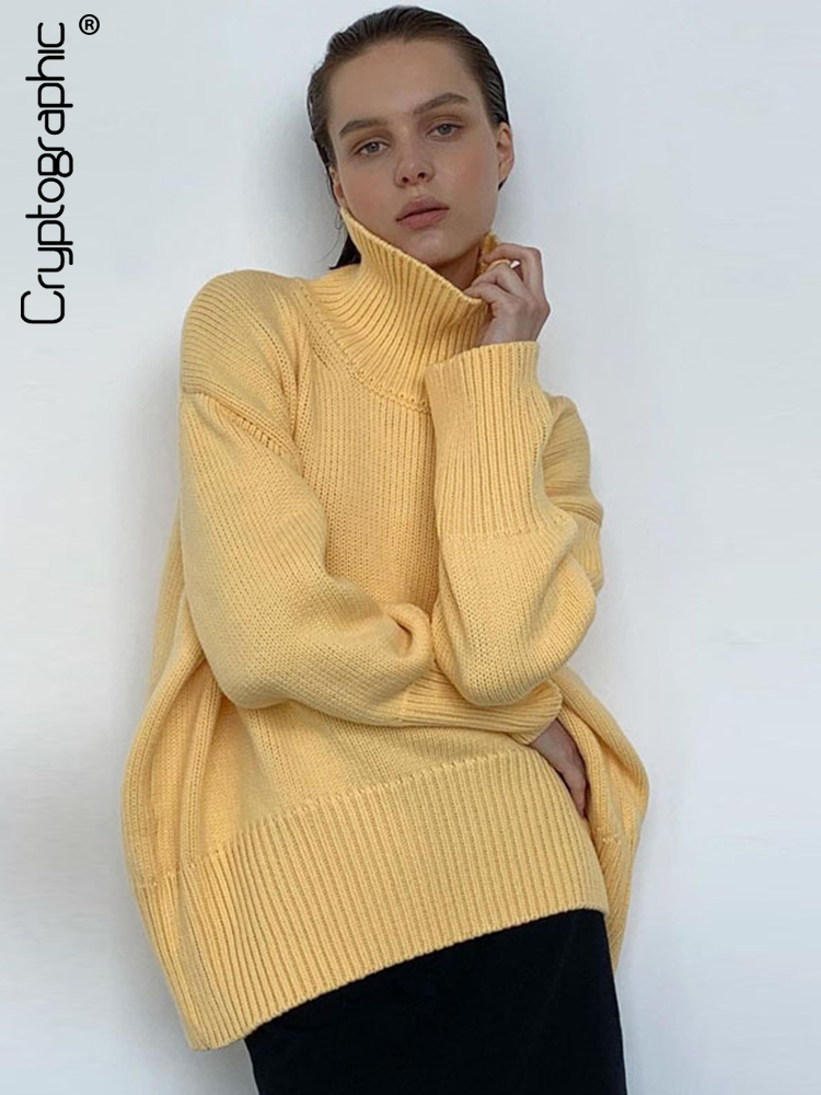 Autumn Winter Fashion Turtleneck Knitted Sweaters for Women Casual Long Sleeve Pullover Sweater Loose Clothes, Black
Autumn Winter Fashion Turtleneck Knitted Sweaters for Women Casual Long Sleeve Pullover Sweater Loose Clothes, Black