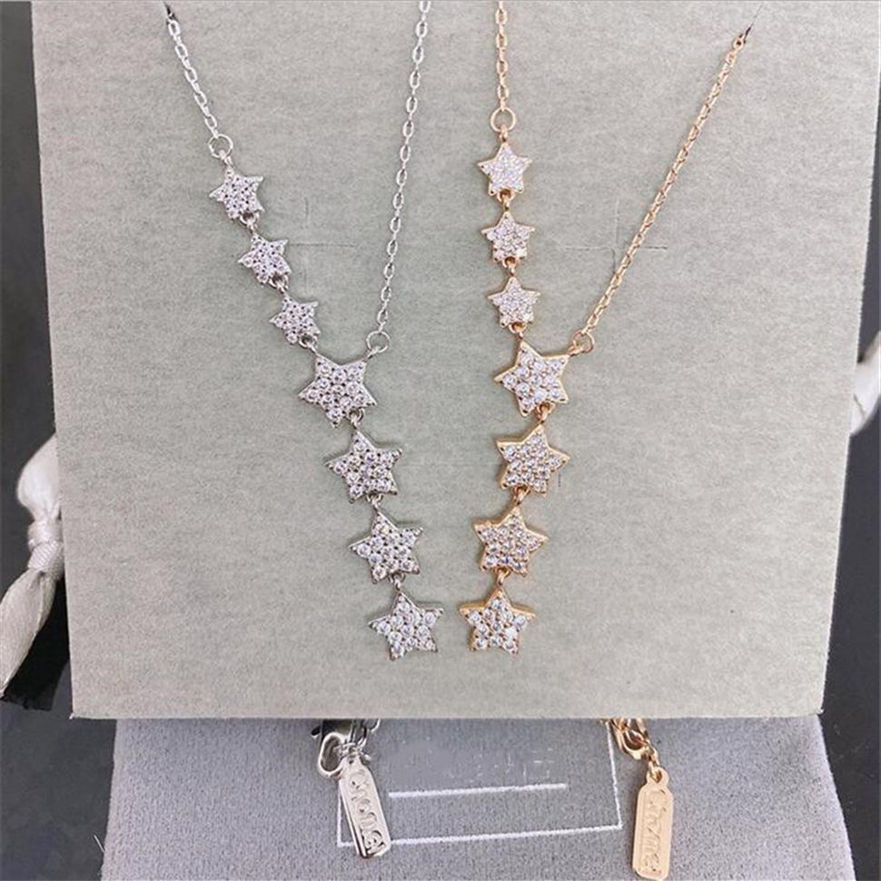 S925 Sterling Silver Shiny Seven Stars Necklace Fashion Cubic Zirconia Pendant Necklaces Women's Rose Gold Silver 236L
S925 Sterling Silver Shiny Seven Stars Necklace Fashion Cubic Zirconia Pendant Necklaces Women's Rose Gold Silver 236L