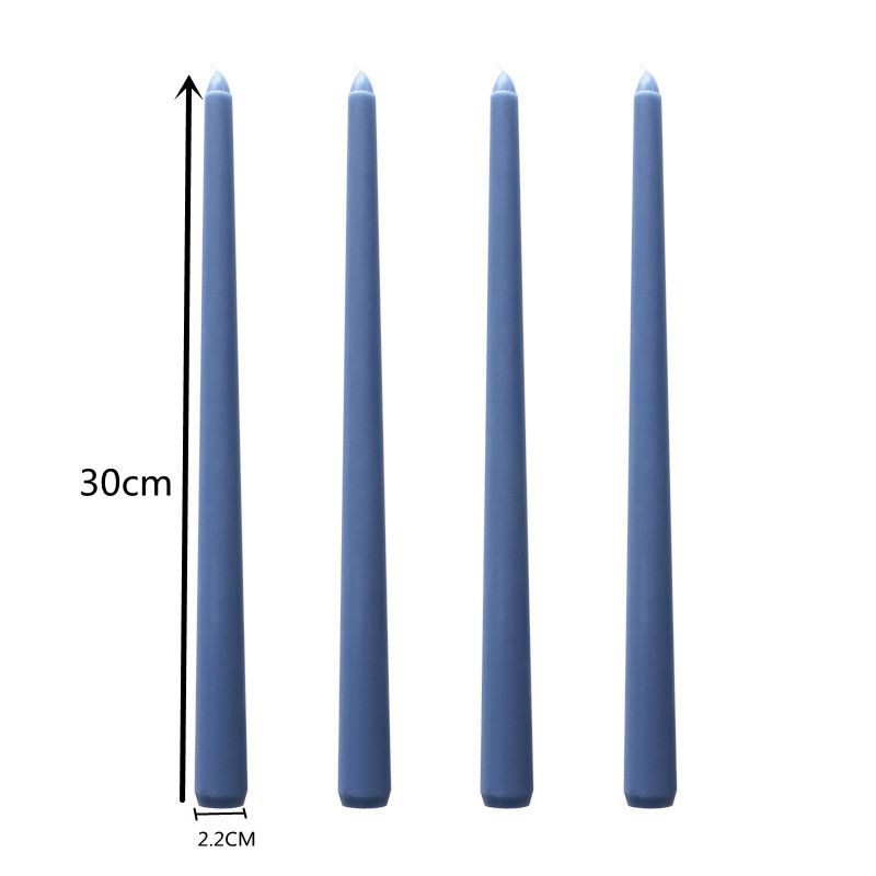 4PCS 30CM Color Taper Candles for Wedding Decoration Birthday Festival Table Decor Long Stick Nordic Candles Set Pack of