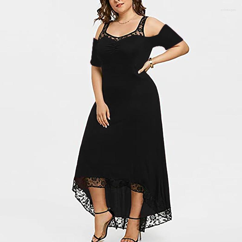 Plus Size Dresses Fashion Women Sexy Short Sleeve Solid Lace Strapless Maxi Dress Large Casual Sundress Club Night Outfits Echm22, Black
Plus Size Dresses Fashion Women Sexy Short Sleeve Solid Lace Strapless Maxi Dress Large Casual Sundress Club Night Outfits Echm22, Black