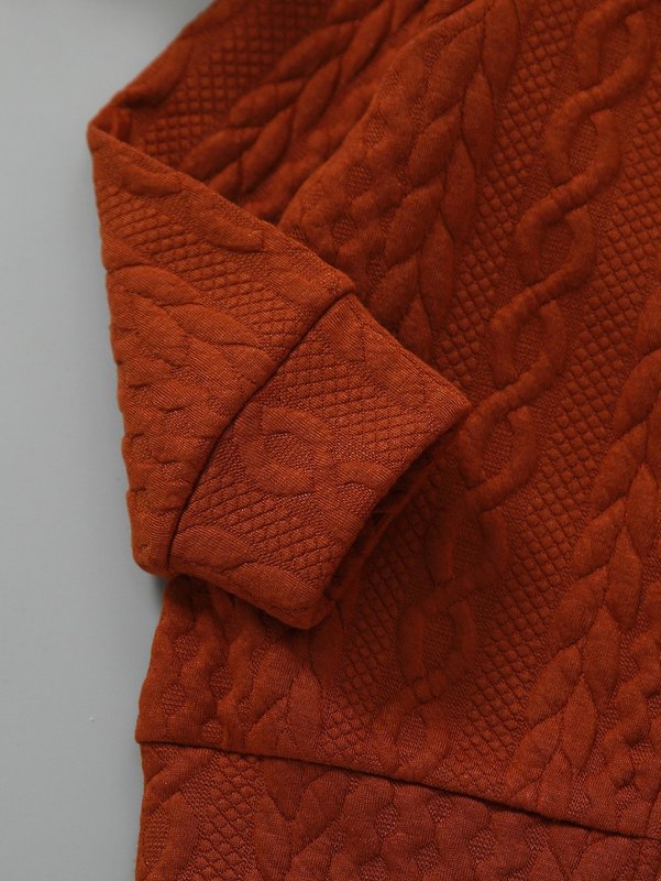 Toddler Boys Raglan Sleeve Zipper Cable Knit Hooded Jacket SHE