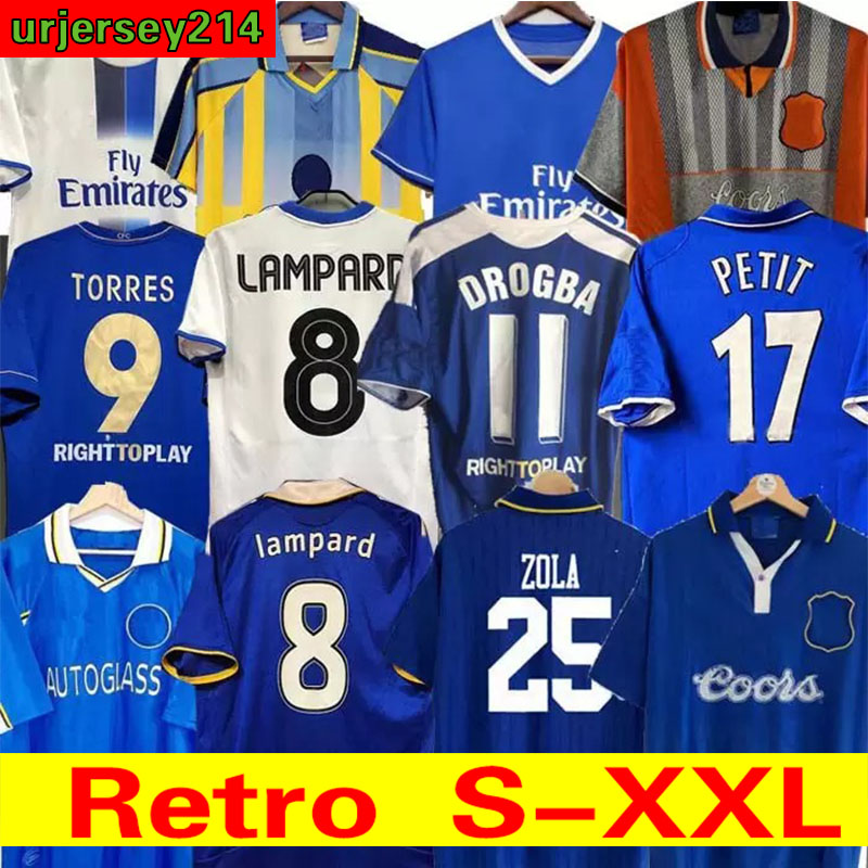

CFC 2011 Retro Soccer Jersey Lampard Torres Drogba 11 12 13 Final 94 95 96 97 98 99 Football Shirts Camiseta WISE 03 05 06 07 08 COLE ZOLA Vialli 07 08 01 03 HUGHES GULLIT, 03 05 home ucl