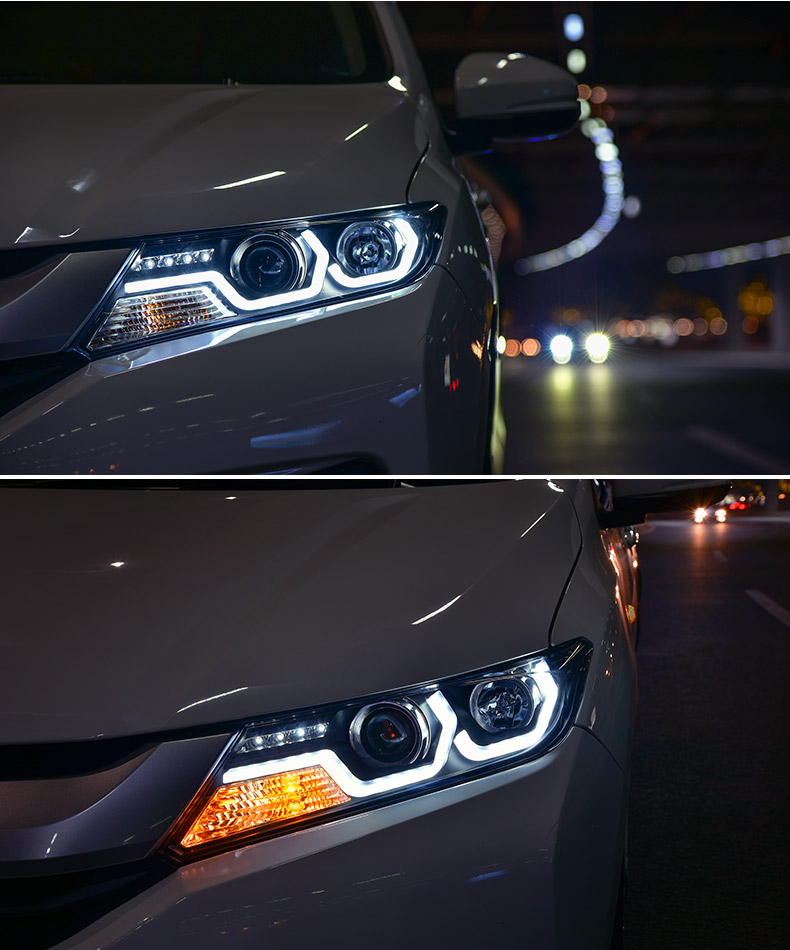 Car Styling Head Lamp For Honda City LED Headlight 14-18 Headlights City DRL Turn Signal High Beam Daytime Running Lights