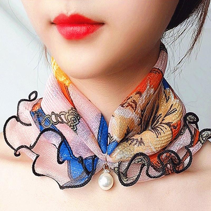 Fake Pearl Pendant Organza Neck Collar Chiffon Scarves Lace Pearls Scarf Fashion Print Shiny Variety Clothing Accessories
Fake Pearl Pendant Organza Neck Collar Chiffon Scarves Lace Pearls Scarf Fashion Print Shiny Variety Clothing Accessories