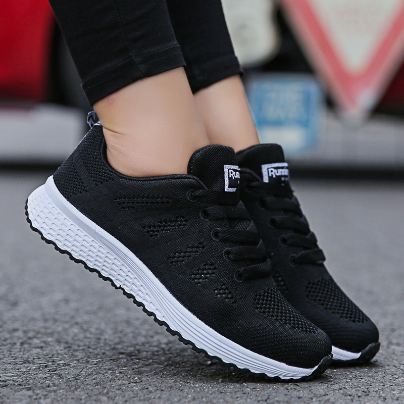 Women's Sneakers Couples Running Shoe Lace Up Breathable Lightweight Casual Sports Shoes Outdoor Walking 220511