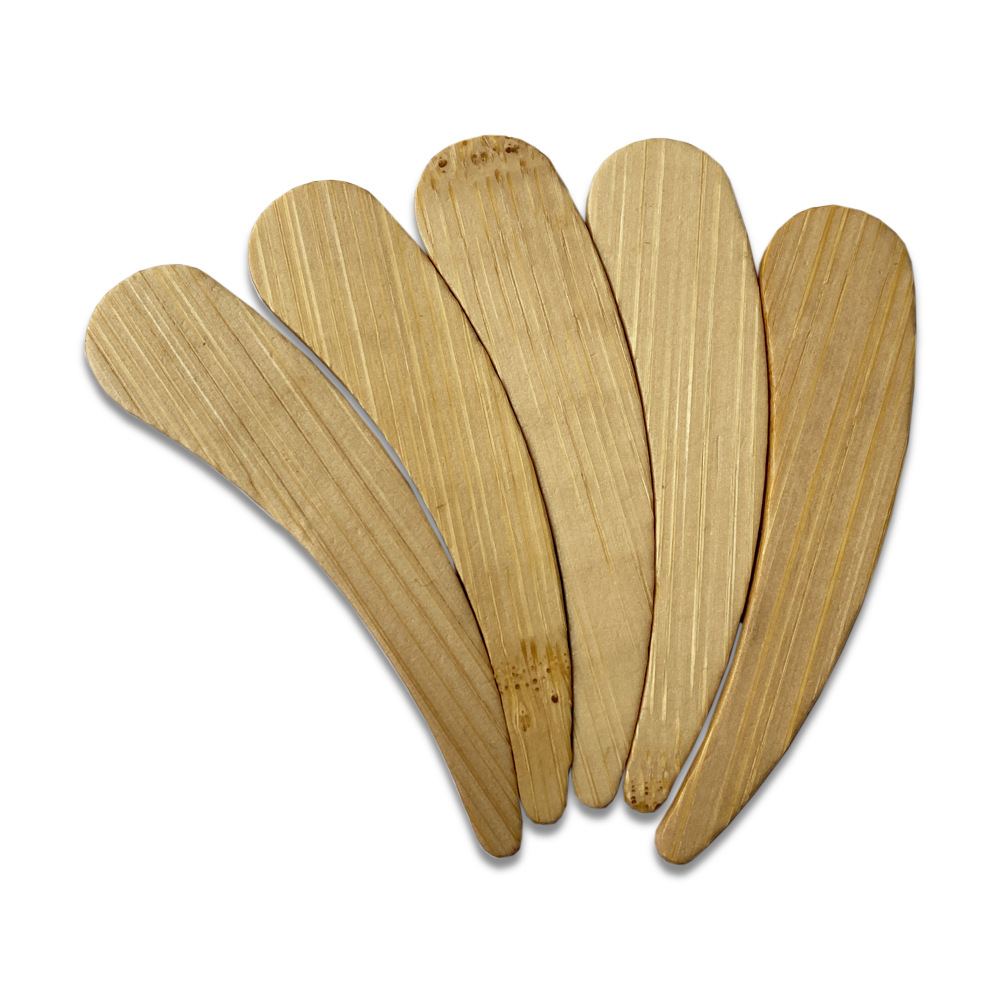 6cm Cosmetic Tool Bamboo Stick Spatula Scrape Spoon DH1111