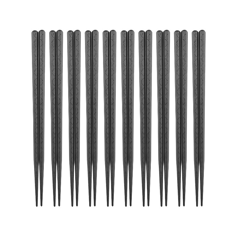 500Pair Black Chopstick Restaurant Durable Japanese Chopstick-Sushi Black-Alloy Chopsticks Chinese Food SN4576