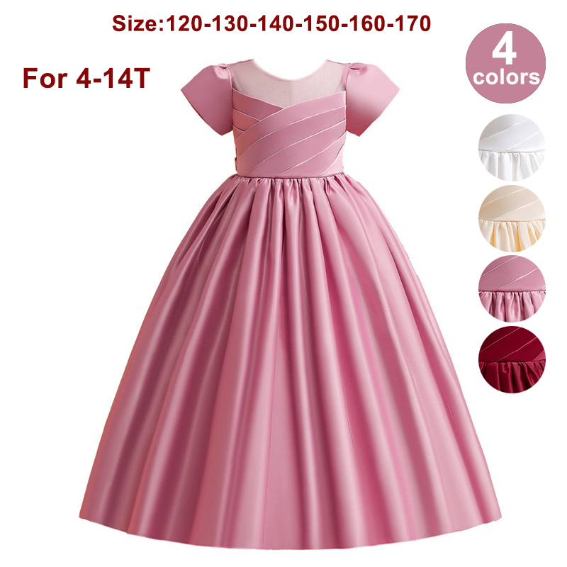 Satin Pageant Dress Kids Party First Bridesmaid Dresses For Girls Children Costume Wedding Dress Girl Vestido, Pink
Satin Pageant Dress Kids Party First Bridesmaid Dresses For Girls Children Costume Wedding Dress Girl Vestido, Pink