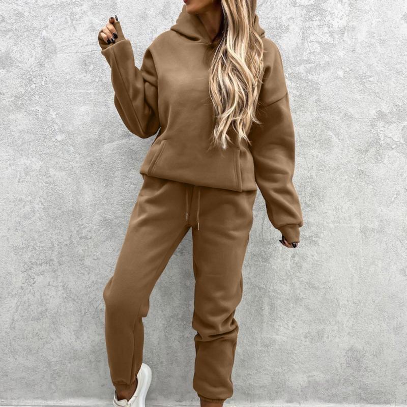 Women' Two Piece Pants 2022 Women Solid Hooded Tracksuit Winter Set Female Hoodies And Suit Printed Sweatshirts Outfits Clothing, Brown
Women' Two Piece Pants 2022 Women Solid Hooded Tracksuit Winter Set Female Hoodies And Suit Printed Sweatshirts Outfits Clothing, Brown