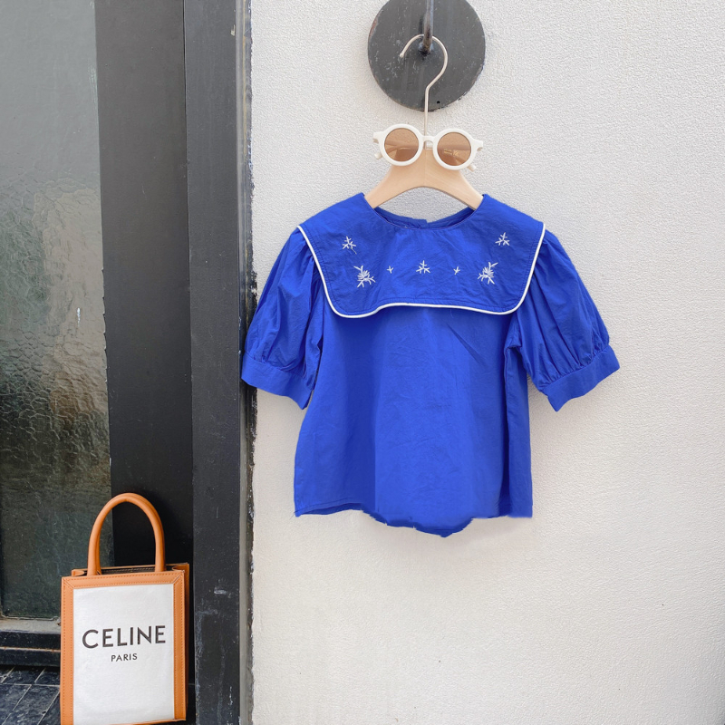 Girls Clothing Set Summer Fashion Short Sleeve Shirt & Wide Leg Pants Toddler Girl Outfits Kids Clothes 2pcs 2-7Y 220507