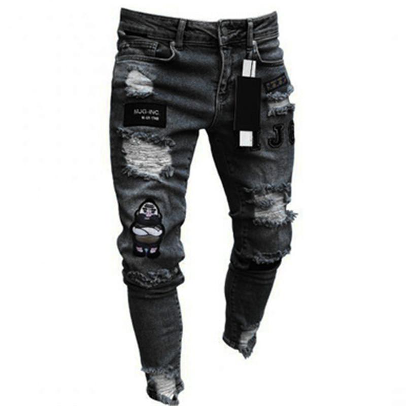 Men' Jeans Mens Skinny Embroidery Cartoon Print Ripped Destroyed Denim Pants High Quality Hip Hop Ropa Hombre Pentalon HommeMen, Blue-805
Men' Jeans Mens Skinny Embroidery Cartoon Print Ripped Destroyed Denim Pants High Quality Hip Hop Ropa Hombre Pentalon HommeMen, Blue-805