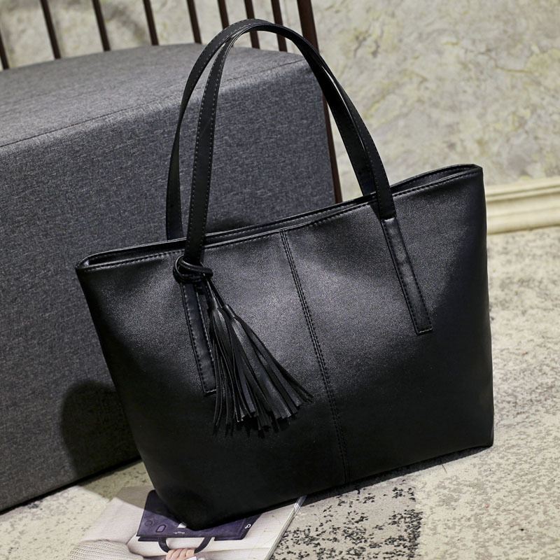 Vintage Black Tassel Tote Bag for Women High Quality Leather Shoulder Bag Large Capacity Top-handle Bag Shopping Lady Purse sac
Vintage Black Tassel Tote Bag for Women High Quality Leather Shoulder Bag Large Capacity Top-handle Bag Shopping Lady Purse sac