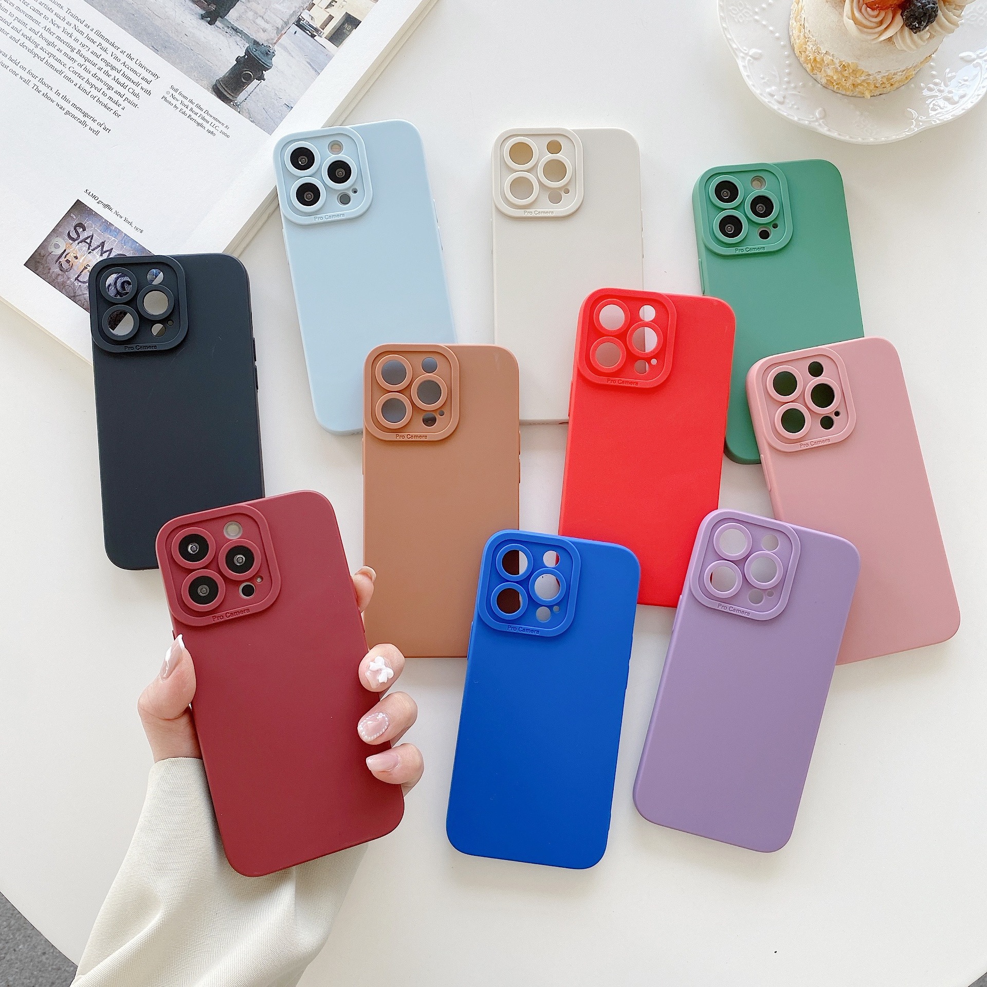 Color Soft Silicone Phone Cases For iPhone 14 13 12 11 Pro Max 7 8 Plus SE X XR XS Max Camera Lens Protection Cover, Brown
Color Soft Silicone Phone Cases For iPhone 14 13 12 11 Pro Max 7 8 Plus SE X XR XS Max Camera Lens Protection Cover, Brown