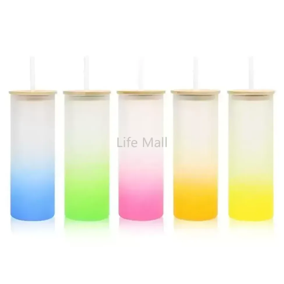 Fast Delivery 20oz Sublimation Glass Slim Straight Tumblers Blanks Frosted Gradient Color Glass Coffee Mugs with lid and straw sxmy26, Green
Fast Delivery 20oz Sublimation Glass Slim Straight Tumblers Blanks Frosted Gradient Color Glass Coffee Mugs with lid and straw sxmy26, Green