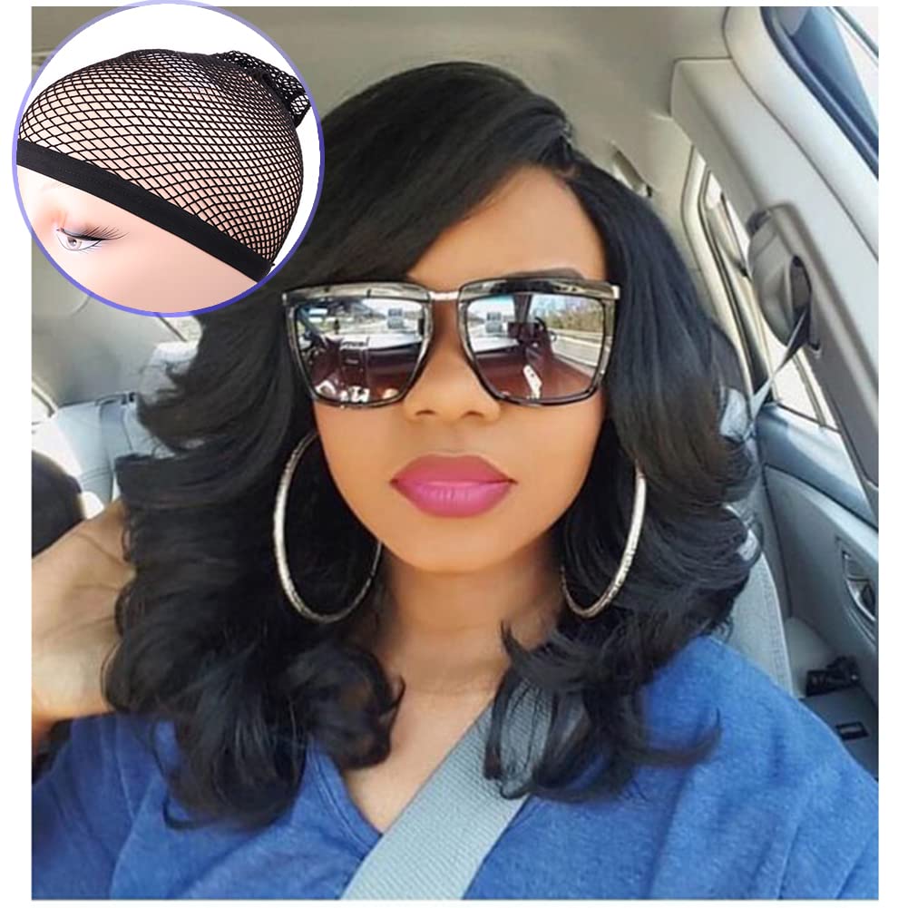 Lady's Loose Wave Lace Part Wig Pure Color Nature Curly Synthetic Heat Resistant Weave Full Wigs for Women