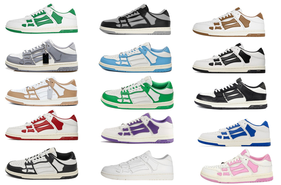 Designer Skel Top Low Bones Leather Sneakers Shoes Skeleton Blue Red White Black Green Grey Brown Men Women Outdoor Sports Trainers
Designer Skel Top Low Bones Leather Sneakers Shoes Skeleton Blue Red White Black Green Grey Brown Men Women Outdoor Sports Trainers