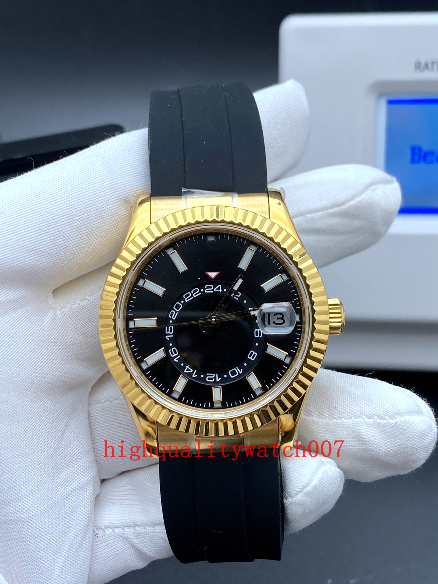 Classic Series new version Men's Wristwatches 326238-0009 326938 Black dial 42mm 18K Yellow Gold Rubber Strap Bands 2813 Movement Automatic Mens Watch Watches
Classic Series new version Men's Wristwatches 326238-0009 326938 Black dial 42mm 18K Yellow Gold Rubber Strap Bands 2813 Movement Automatic Mens Watch Watches