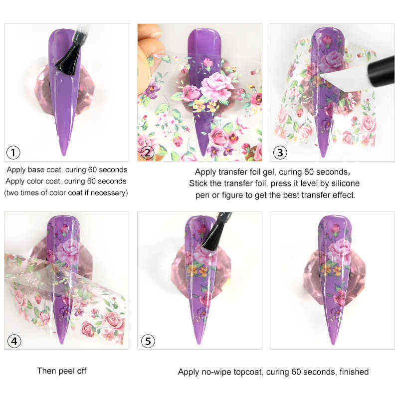 NXY Nail Gel Transfer Foil Paper Polish Soak Off Led Uv Varnish Fast Dry Star Glue Stamp Art Decoration 0328