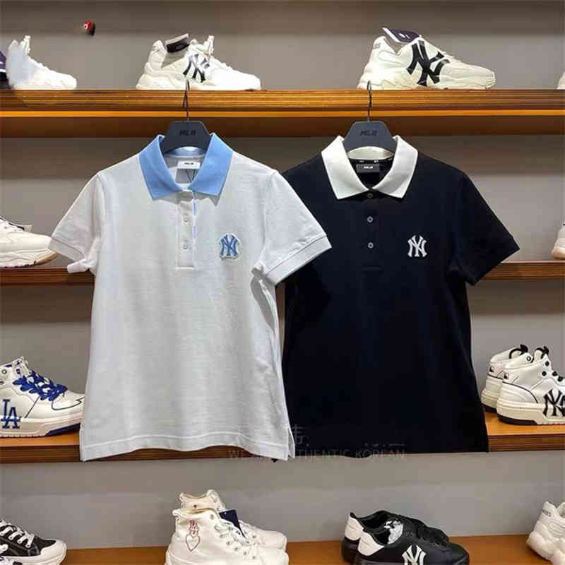 Women' T-Shirt MLB Korea fashion men' and women' lovers' Polo loose casual half sleeve small NY letter short T-shirt summer PCYN, Black
Women' T-Shirt MLB Korea fashion men' and women' lovers' Polo loose casual half sleeve small NY letter short T-shirt summer PCYN, Black