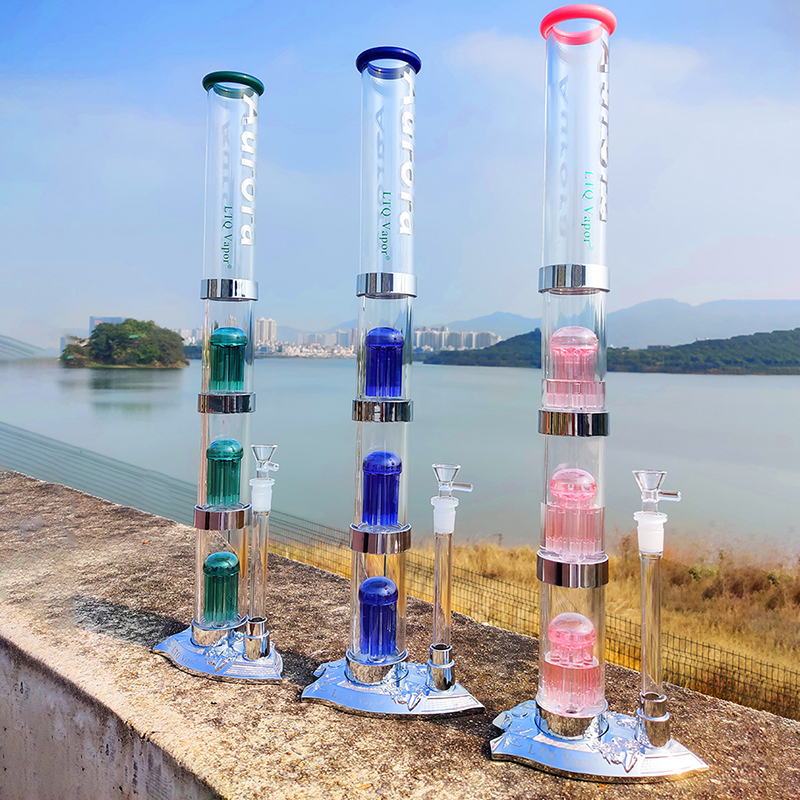 Smoke Accessory Aurora LED Light water pipe Glass Bong Kits Hookahs Sillicon tobacco Pipes 22inches height for smoke shop supply
Smoke Accessory Aurora LED Light water pipe Glass Bong Kits Hookahs Sillicon tobacco Pipes 22inches height for smoke shop supply