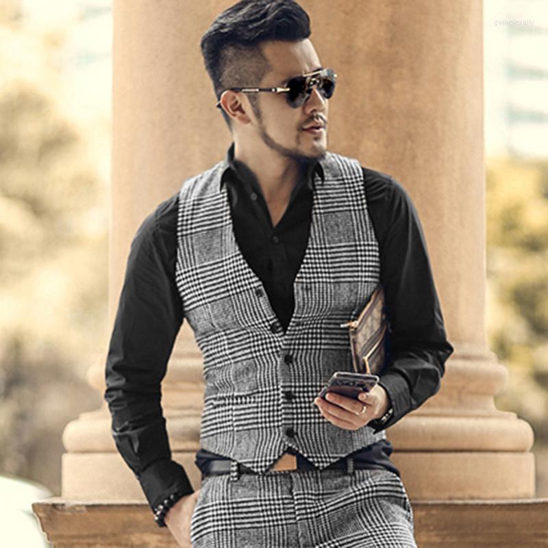 Men's Vests Mens Suit Vest Slim Fit V Neck Houndstooth Brown Grey Single-breasted Waistcoat Casual Formal Business Groomman For Wedding Guin
Men's Vests Mens Suit Vest Slim Fit V Neck Houndstooth Brown Grey Single-breasted Waistcoat Casual Formal Business Groomman For Wedding Guin