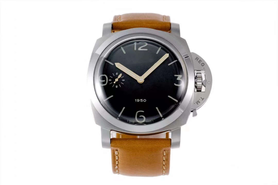 XF PAM127 watch diameter 47mm Equipped with 6497-2 sungrain sapphire crystal mirror leather watchband waterproof function, As shown 
XF PAM127 watch diameter 47mm Equipped with 6497-2 sungrain sapphire crystal mirror leather watchband waterproof function, As shown