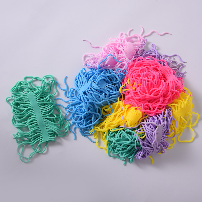 Fidget Toys New Hot Selling TPR Soft Glue Decompression Vent Decompression Noodles Elastic Pull Rope Spaghetti Factory Direct Sales
