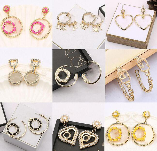 Stud 20colour 18K Gold Plated Luxury Brand Designers Letters Chain Geometric Classic Women Tassel Heart Crystal Rhinestone Pearl Earring Wedding Party Jewerlry
Stud 20colour 18K Gold Plated Luxury Brand Designers Letters Chain Geometric Classic Women Tassel Heart Crystal Rhinestone Pearl Earring Wedding Party Jewerlry