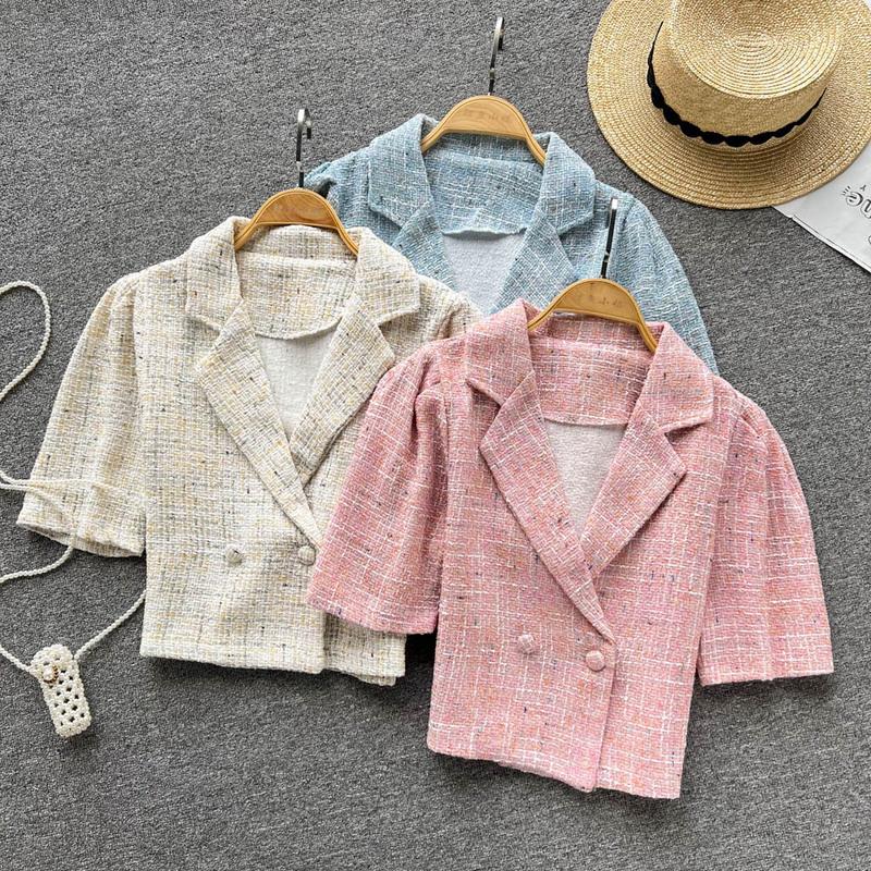 Women's Suits & Blazers Women Short Elegant Cotton Puff Sleeve Chic Ins Korean Fashion Female Tops Office Wear Double Breasted Notched Trend, Beige
Women's Suits & Blazers Women Short Elegant Cotton Puff Sleeve Chic Ins Korean Fashion Female Tops Office Wear Double Breasted Notched Trend, Beige