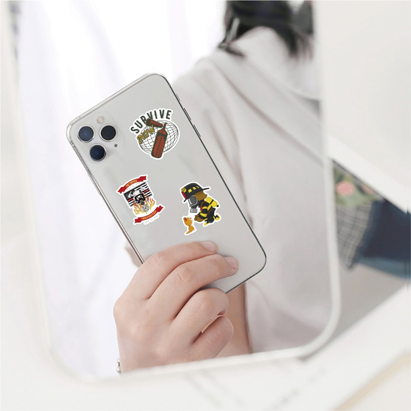 50pcs Firefighter stickers Firemen Fire Hero Graffiti Kids Toy Skateboard car Motorcycle Bicycle Sticker Decals Wholesale