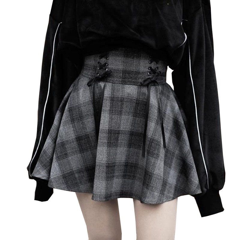 Spring gothic saias dark gray plaid high waist bow tie dance women skirt plus size woolen mini plaid skirt short female Y200326, Dark grey
Spring gothic saias dark gray plaid high waist bow tie dance women skirt plus size woolen mini plaid skirt short female Y200326, Dark grey