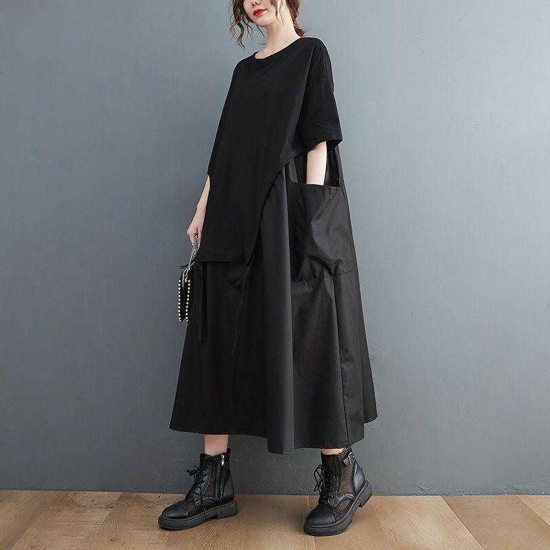Casual Dresses Summer Loose Crew Neck Multi Panel Drawcord Pocket Medium Length Dress BlackCasual, Black
Casual Dresses Summer Loose Crew Neck Multi Panel Drawcord Pocket Medium Length Dress BlackCasual, Black