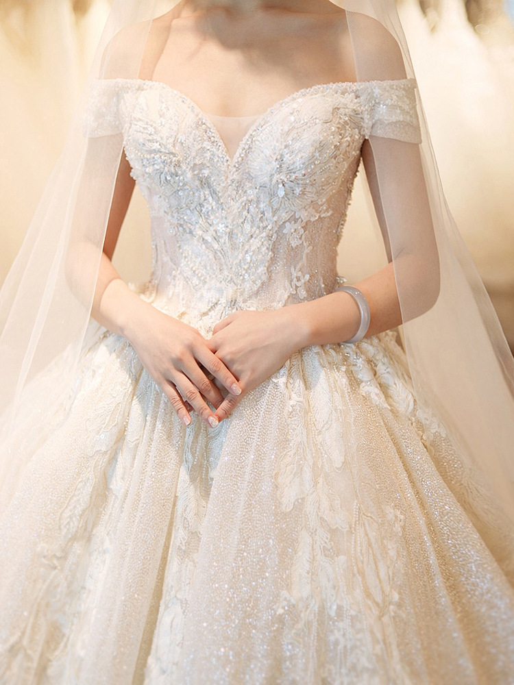 Unique Ball Gown Wedding Dress With Sleeveless Backless Jewel Bodice Applique Organza Cowl Backs Formal Occasion Custom Made Tulle Floor-length