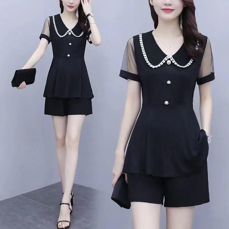 Women's Tracksuits Women's Casual Tracksuit Shorts Pants And Crop Top Suit 2022 Summer Korean Fashion Office Two Piece Sets Plus Size Cl, Style g black suit 
Women's Tracksuits Women's Casual Tracksuit Shorts Pants And Crop Top Suit 2022 Summer Korean Fashion Office Two Piece Sets Plus Size Cl, Style g black suit