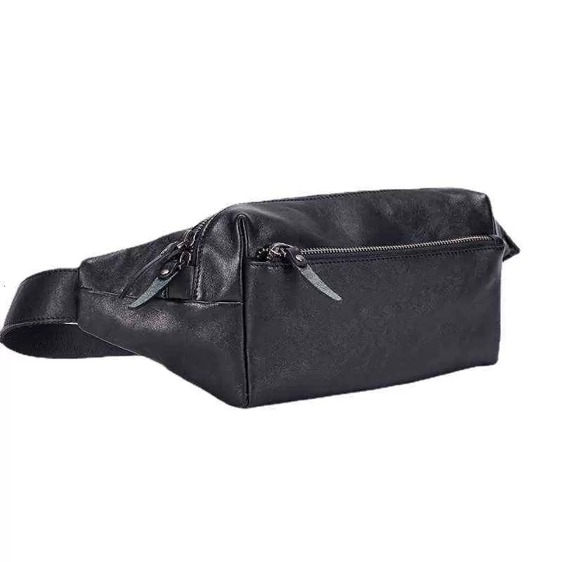 Wallets Leather Men's Sports Waist Top Leather Simple Leisure Men's Bag Msenger Cht Bag Style