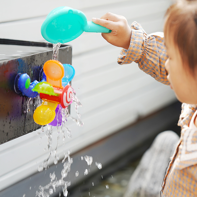 Bath Toys Baby Bath Toys Colorful Waterwheel Bathing Sucker Bathtub Water Spray Play Set Shower Sprinkler Toy For Kids Toddler Children 220909