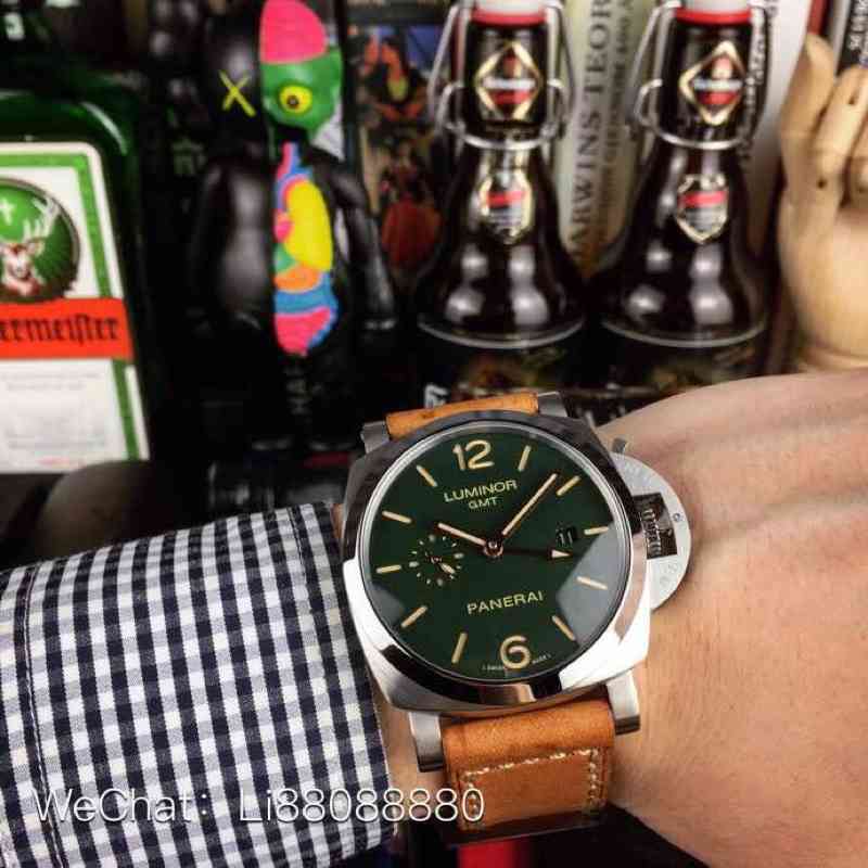 Panera_ Automatic Mechanical Movement Sapphire Mirror 44mm*13mm Imported Cowhide Watchband with Original Pin Buckle Za97, Khaki
Panera_ Automatic Mechanical Movement Sapphire Mirror 44mm*13mm Imported Cowhide Watchband with Original Pin Buckle Za97, Khaki