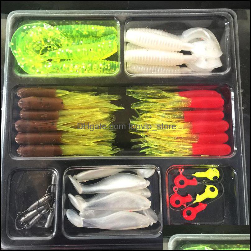 Baits Lures Fishing Sports Outdoors 35Pcs Soft Worm Lure Carp Set + 10 Lead Head Jig Hooks Simation Suite Drop Delivery 2021 Yaltw
Baits Lures Fishing Sports Outdoors 35Pcs Soft Worm Lure Carp Set + 10 Lead Head Jig Hooks Simation Suite Drop Delivery 2021 Yaltw