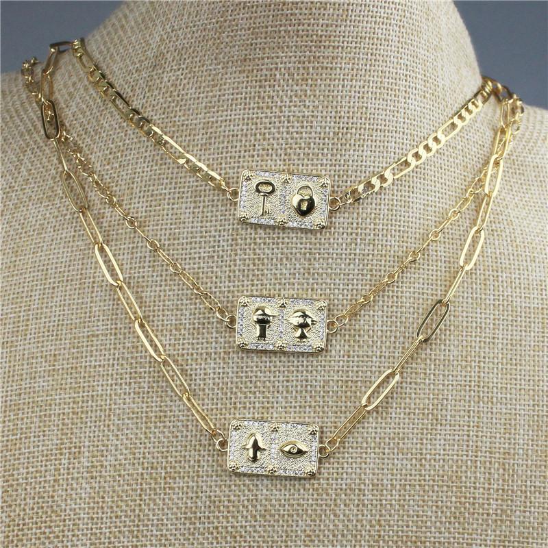 Pendant Necklaces 16inch 10pcs/lot Design Cz Charm Necklace Cutet Shape Cubic Zircon Component Jewelry Plated Chain WholesalePendant
Pendant Necklaces 16inch 10pcs/lot Design Cz Charm Necklace Cutet Shape Cubic Zircon Component Jewelry Plated Chain WholesalePendant