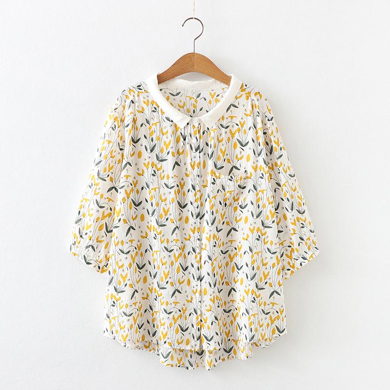 Women's Blouses & Shirts Summer Women Linen Floral Printed Half Sleeve Lady Tops Loose Japan Female ClothingWomen's, Beige
Women's Blouses & Shirts Summer Women Linen Floral Printed Half Sleeve Lady Tops Loose Japan Female ClothingWomen's, Beige