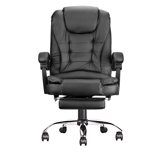 Fashion Furniture High Back Office Adjustable Ergonomic Executive PU Leather Swivel Work Lumbar Support Computer Desk Chair Footrest for Home Furnitur