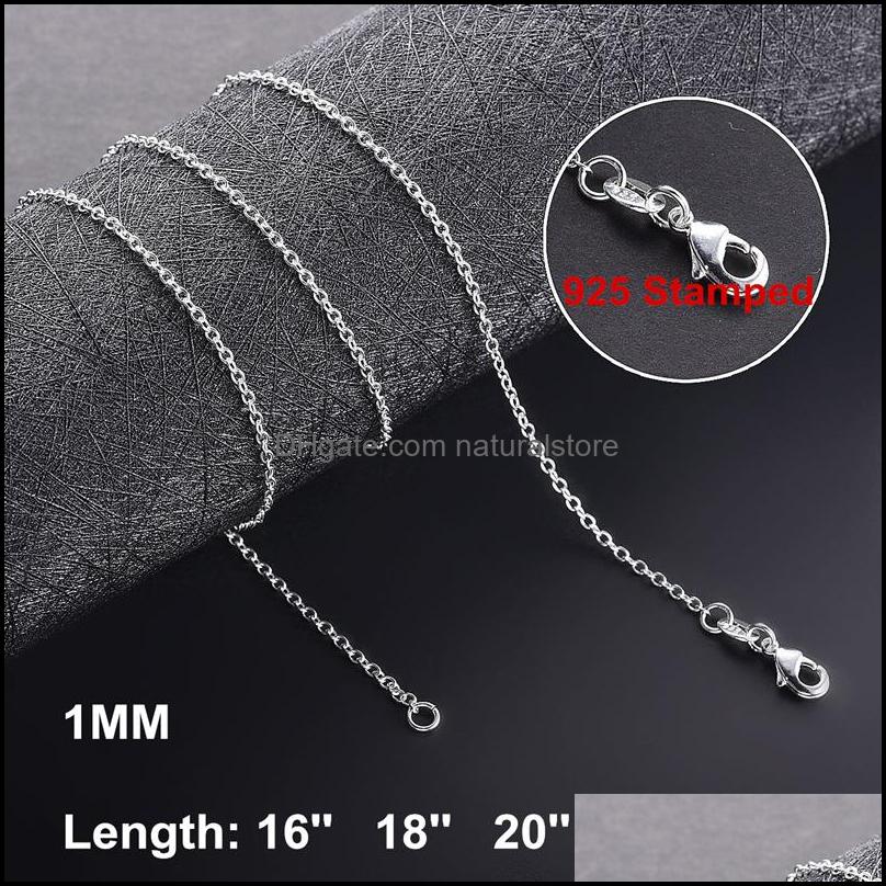 Chains Necklaces Pendants Jewelry 1Mm 925 Sterling Sier Link For Women Pendant Lobster Clasps Rolo Chain Fashion Diy Accessories 16 18 20
Chains Necklaces Pendants Jewelry 1Mm 925 Sterling Sier Link For Women Pendant Lobster Clasps Rolo Chain Fashion Diy Accessories 16 18 20