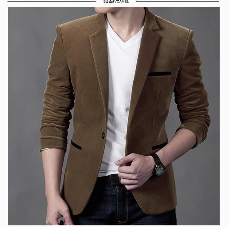 Men's Suits Blazers Clothing Men Blazer Fashion Cotton Suit Blazer Slim Fit Masculine Blazer Casual Solid Colr Male Suits Jacket 220930