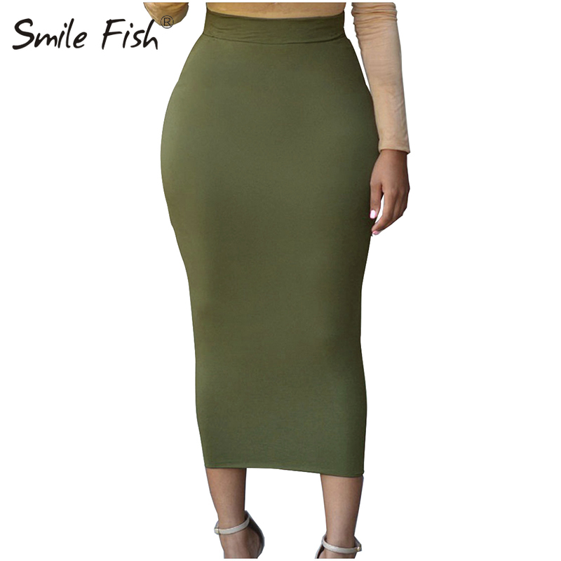 Skinny Brown Black Street Elastic Skirts Party Nitgt Club High Waist Midi Sexy Bodycon Slim Long Skirt Pencil Women G2310 220322
