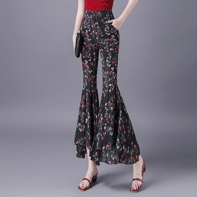 Women's Pants & Capris Women High Waist Chiffon Flared Korean Fashion 2022 Elegant Trousers Gothic Streetwear Vintage Pantalones Mujer RopaW, Black
Women's Pants & Capris Women High Waist Chiffon Flared Korean Fashion 2022 Elegant Trousers Gothic Streetwear Vintage Pantalones Mujer RopaW, Black