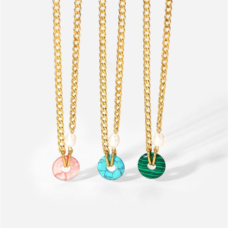Pendant Necklaces Stainless Steel Necklace Gemstone Cutout Ring 18mm Casual Personality Women Men GiftsPendant
Pendant Necklaces Stainless Steel Necklace Gemstone Cutout Ring 18mm Casual Personality Women Men GiftsPendant