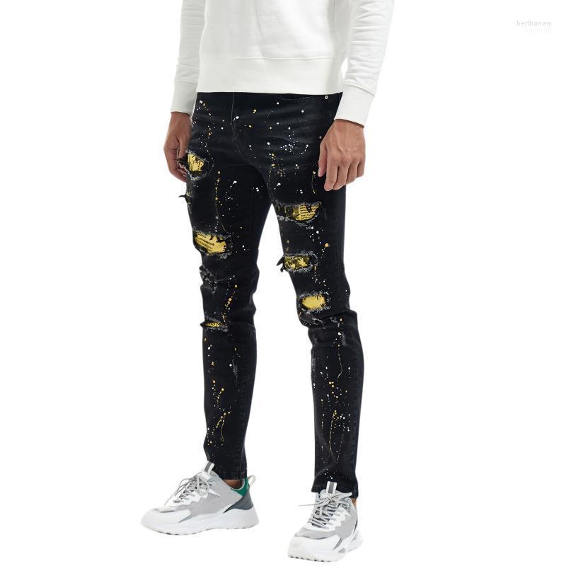 Men's Jeans Patchwork Trousers Skinny Denim Paint Hole Pocket Zipper Casual Pencil Men's Pants PantsMen's Men'sMen's Bert22, Black
Men's Jeans Patchwork Trousers Skinny Denim Paint Hole Pocket Zipper Casual Pencil Men's Pants PantsMen's Men'sMen's Bert22, Black