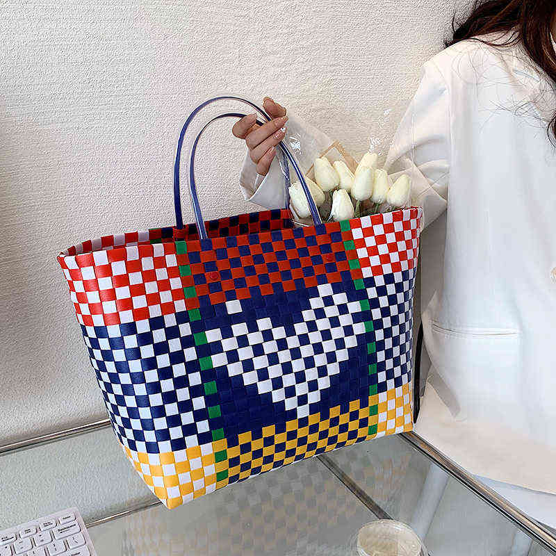 New Woven Stripe Straw Woven tote Bag Fashion Simple Shoulder Bag Leisure Large Capacity Beach Foreign Style Tote Bag Shopper 220614, Color
New Woven Stripe Straw Woven tote Bag Fashion Simple Shoulder Bag Leisure Large Capacity Beach Foreign Style Tote Bag Shopper 220614, Color