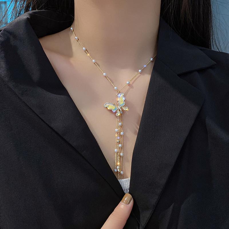 Pendant Necklaces Beautiful Butterfly For Women Exquisite Long Tassel Pearl Weddings Jewelry Party GiftsPendant
Pendant Necklaces Beautiful Butterfly For Women Exquisite Long Tassel Pearl Weddings Jewelry Party GiftsPendant
